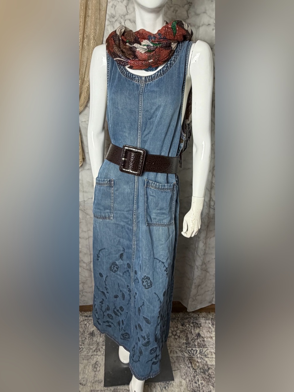 Chore Maxi 100% Tencel Lyocell Breathable Pockets Buttons Country Casual Boho XL